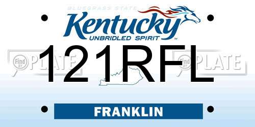 121RFL Kentucky License Plate