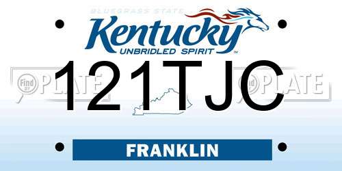 121TJC Kentucky License Plate