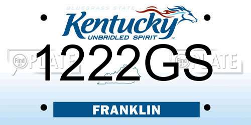 1222GS Kentucky License Plate