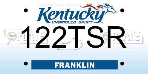 122TSR Kentucky License Plate