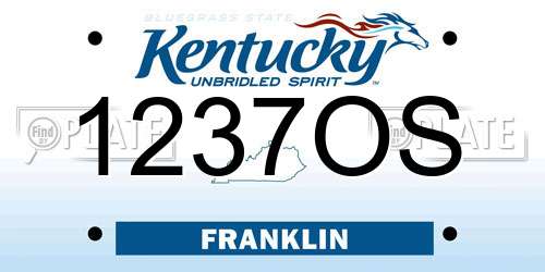 1237OS Kentucky License Plate