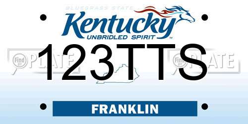 123TTS Kentucky License Plate