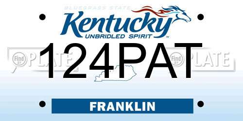124PAT Kentucky License Plate
