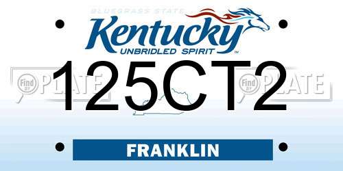 125CT2 Kentucky License Plate