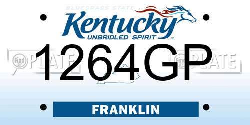 1264GP Kentucky License Plate