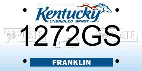 1272GS Kentucky License Plate