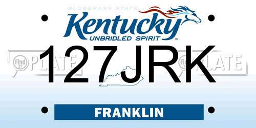 127JRK Kentucky License Plate