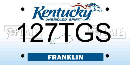 127TGS Kentucky License Plate