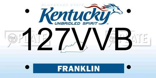 127VVB Kentucky License Plate
