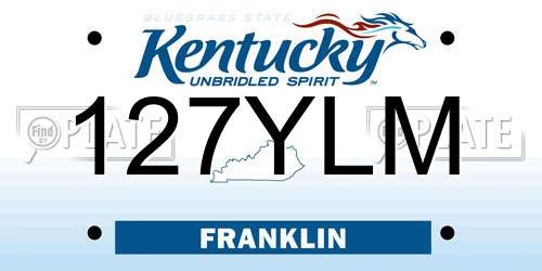 127YLM Kentucky License Plate