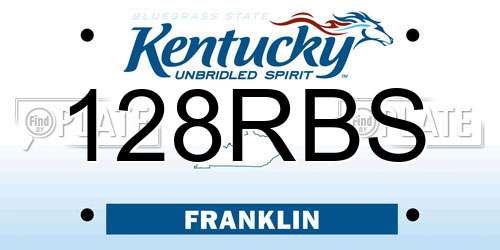 128RBS Kentucky License Plate