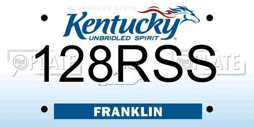 128RSS Kentucky License Plate
