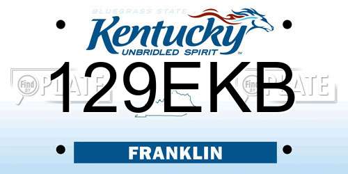 129EKB Kentucky License Plate