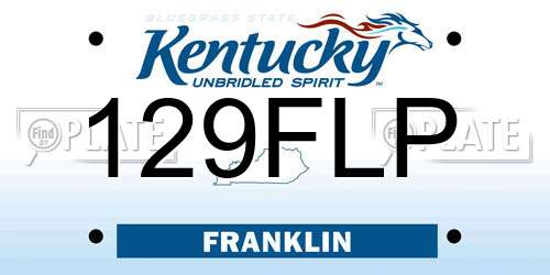 129FLP Kentucky License Plate