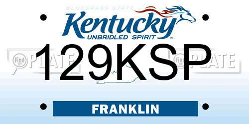 129KSP Kentucky License Plate