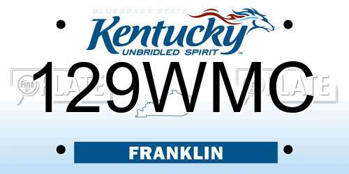 129WMC Kentucky License Plate