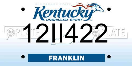 12II422 Kentucky License Plate