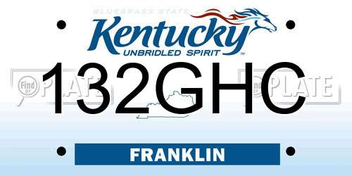 132GHC Kentucky License Plate