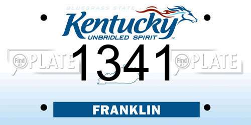 1341 Kentucky License Plate