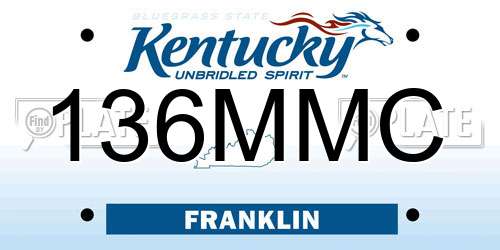 136MMC Kentucky License Plate