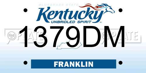 1379DM Kentucky License Plate