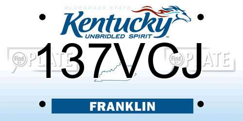 137VCJ Kentucky License Plate