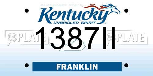 1387II Kentucky License Plate