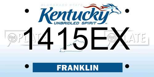 1415EX Kentucky License Plate