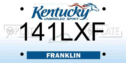 141LXF Kentucky License Plate