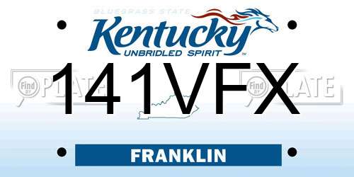 141VFX Kentucky License Plate