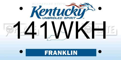 141WKH Kentucky License Plate