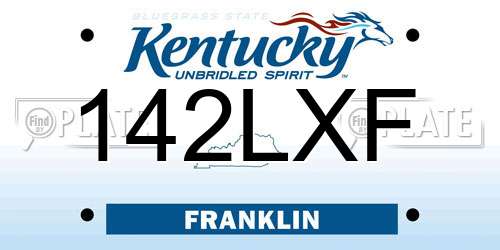 142LXF Kentucky License Plate