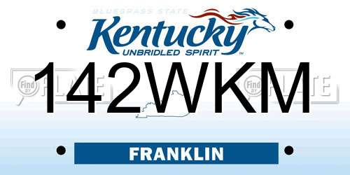 142WKM Kentucky License Plate