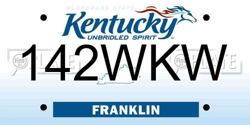 142WKW Kentucky License Plate