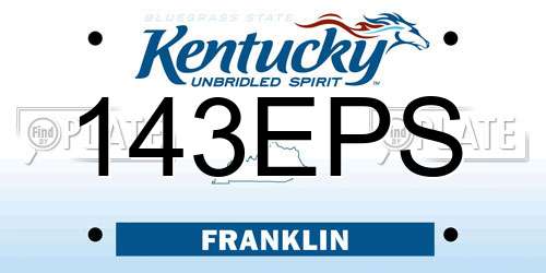 143EPS Kentucky License Plate