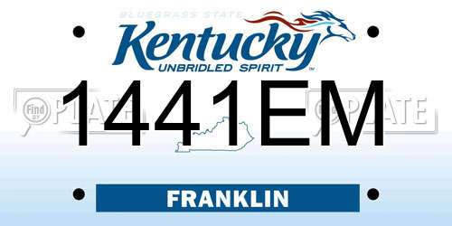1441EM Kentucky License Plate