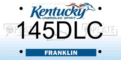 145DLC Kentucky License Plate