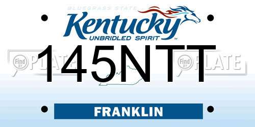 145NTT Kentucky License Plate