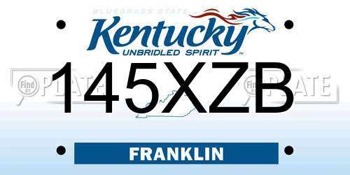 145XZB Kentucky License Plate