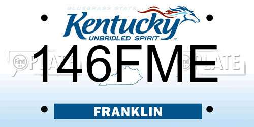 146FME Kentucky License Plate