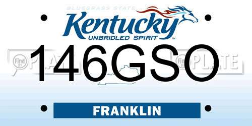 146GSO Kentucky License Plate