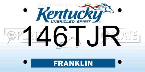 146TJR Kentucky License Plate
