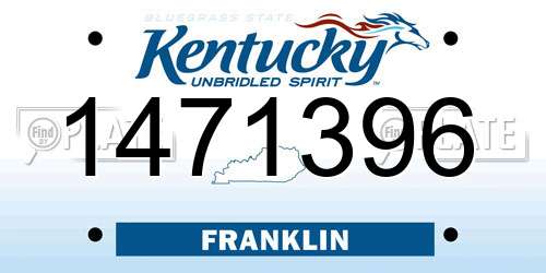 1471396 Kentucky License Plate