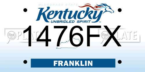 1476FX Kentucky License Plate