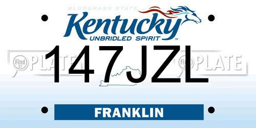 147JZL Kentucky License Plate