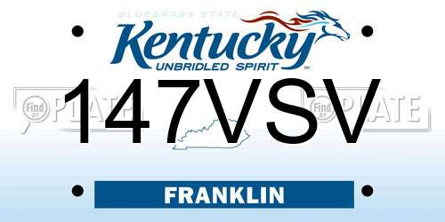 147VSV Kentucky License Plate