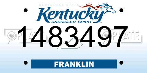 1483497 Kentucky License Plate