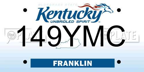 149YMC Kentucky License Plate