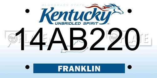14AB220 Kentucky License Plate