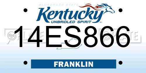14ES866 Kentucky License Plate